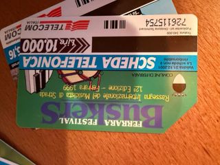 Lotto schede telefoniche bassa tiratura