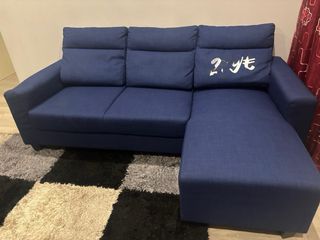 Sofá modular azul de tela