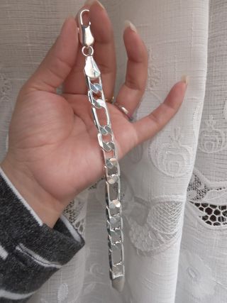 Pulsera hombre sello 925 chapada en plata