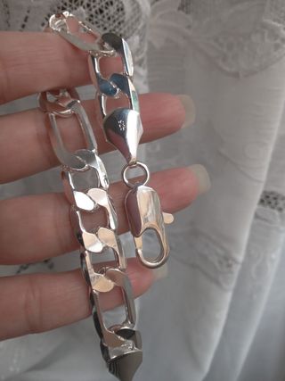Pulsera hombre sello 925 chapada en plata