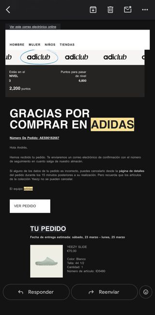 Yeezy Slide Salt Talla 44 1/2