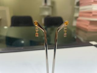 Pendientes Oro 18k Topacio y Peridoto