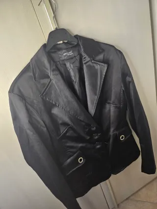 Blazer donna raso nero SPECCHIO