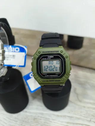 Reloj Casio Digital Hombre Verde o plateado