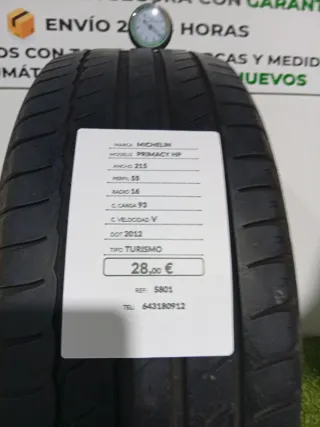 215 55 16 93V MICHELIN PRIMACY HP