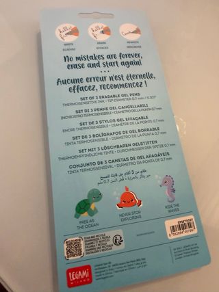 Set 3 Penne Gel Cancellabili Legami Under the Sea