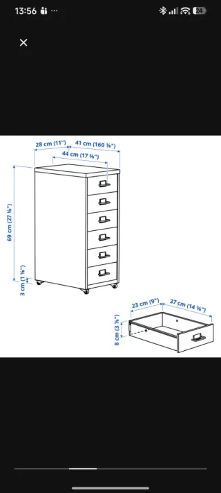 Cajonera Helmer 6 cajones