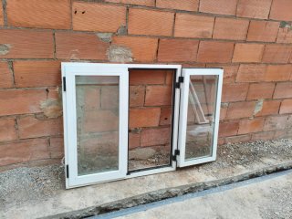 4 ventanas aluminio abatibles