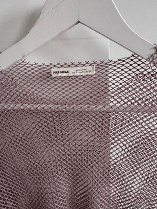 Top Malla Brillante Pull&Bear Morado Talla XS
