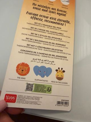 Set 3 Penne Cancellabili Legami Wild Savannah