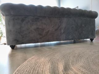 Sofá Chester Terciopelo Gris