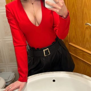 Body Zara Rojo Talla XS