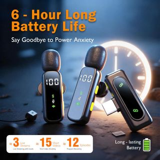 Microfono Lavalier Wireless Display iPhone/Android