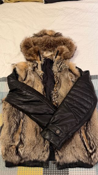 Chaqueta de piel y pelo