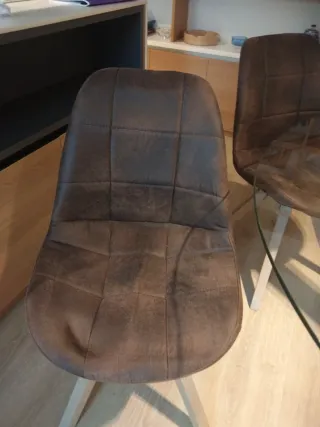 Juego 6 sillas comedor desenfundables.