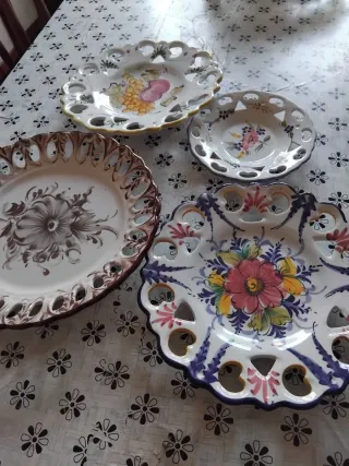 Set di 4 Piatti Decorativi di Lusso