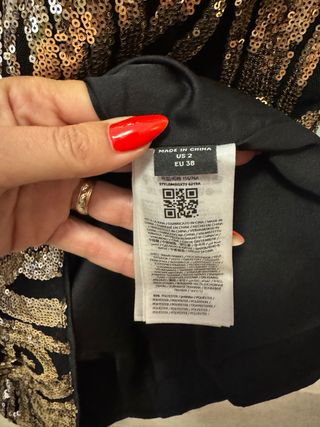 Vestido Marciano Negro y Dorado Talla 38