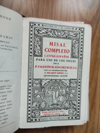 Misal completo Latín Español