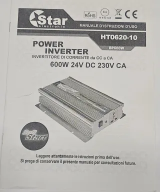 Inverter Soft start 600W 24VCC/230VCA