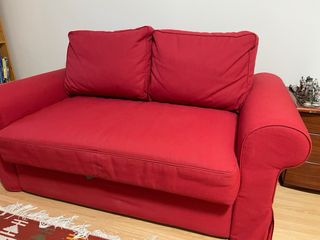 Sofá Cama 2 Plazas Rojo IKEA