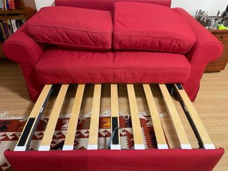Sofá Cama 2 Plazas Rojo IKEA