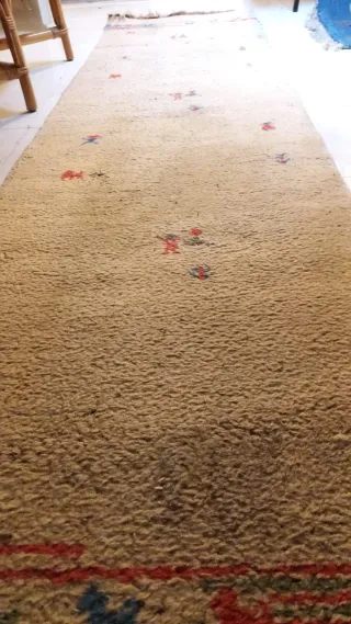 Alfombra de pasillo beige