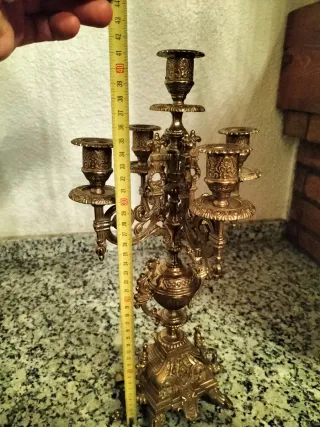 Candelabros de Bronce Dorados