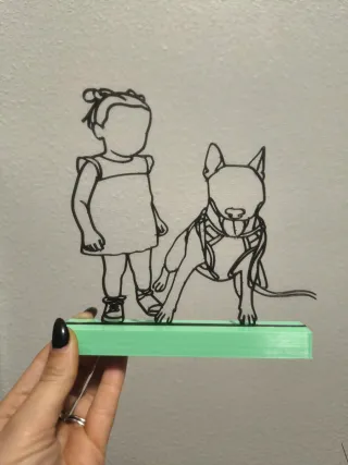 Foto personalizada en silueta 3d