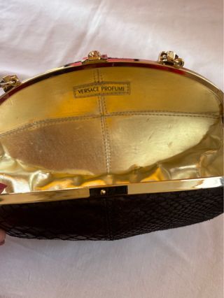 Bolso Versace Negro Piel Serpiente