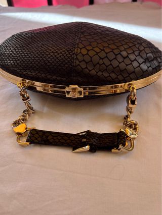 Bolso Versace Negro Piel Serpiente