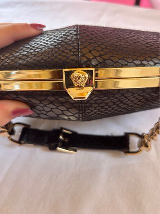 Bolso Versace Negro Piel Serpiente