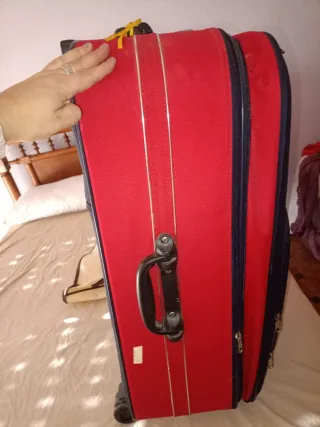 Maleta grande Yahong azul marino y roja