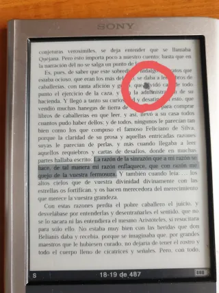 Sony Reader Pro-650 E-reader con segno sullo schermo