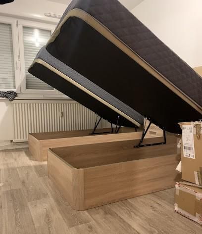 Canapé com colchão para separação de viscoelástica ou líquidos