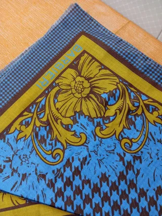 Sciarpa foulard BARBIERI blu e giallo