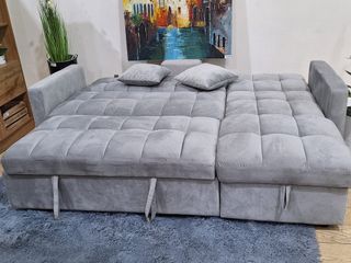 Sofá Cama Kris Gris Chaise Longue 210x145cm