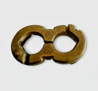 Abrazadera náutica latón macizo S. XIX