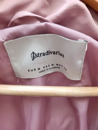 Cazadora acolchada rosa chica