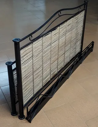 Cama Hierro Forjado y Bambú Diseño