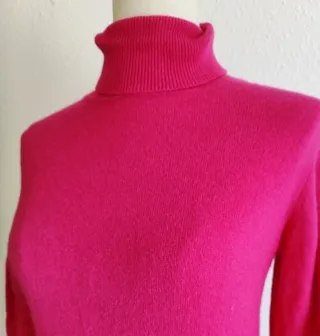 Jersey fucsia 100% cashmere M lujo