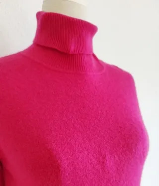 Jersey fucsia 100% cashmere M lujo