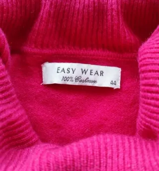 Jersey fucsia 100% cashmere M lujo