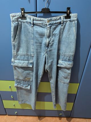 Jeans Cargo Blu