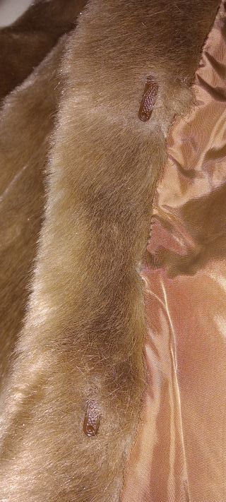 Abrigo Cedora imitación piel marrón