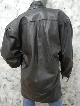 Blazer Cuero Oversize Vintage Talla L