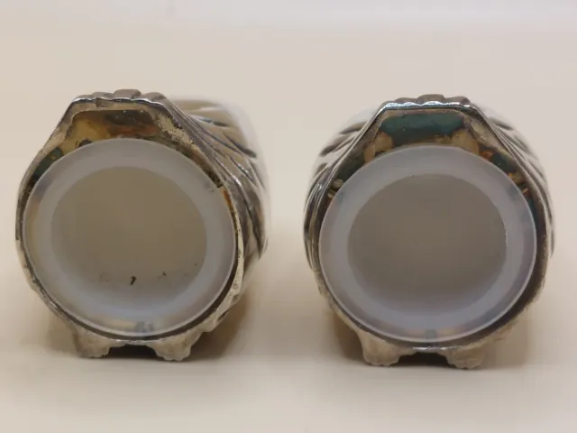 Salero y pimentero búhos plateados- Japon