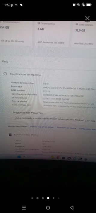 PC Gaming 32GB RAM RX580 SSD 1TB Vendo o Cambio