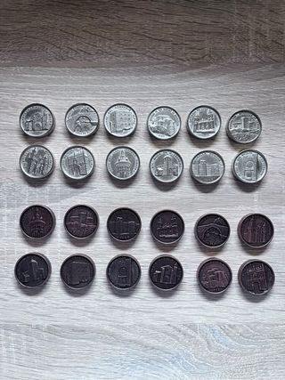 Lote 24 Monedas Coleccionables Monumentos España