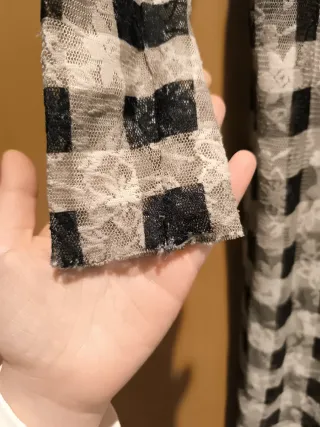 Vestido largo Zara cuadros blanco y negro