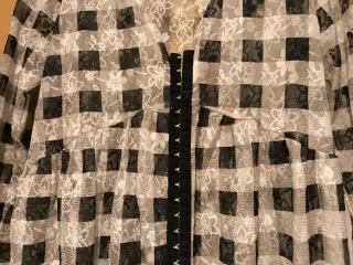 Vestido largo Zara cuadros blanco y negro